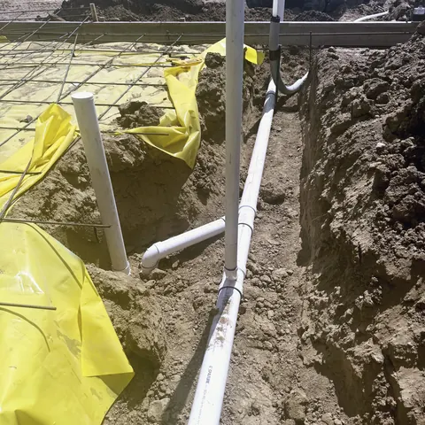 A photograph of its work, from Arrow Plumbing’s own photographs.