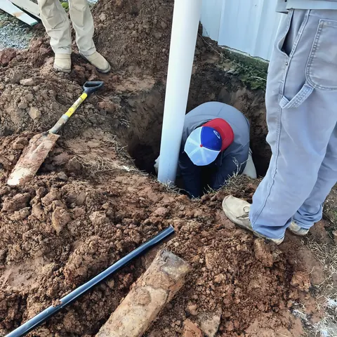 A photograph of its work, from East Texas Leak Locators & Plumbing Services’s own photographs.