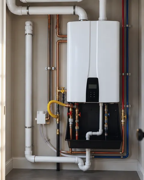 A photograph of its work: an AI-enhanced reconstruction of Mauch Plumbing LLC’s own photograph.
