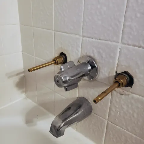 A photograph of its work, from Pither Plumbing’s own photographs.
